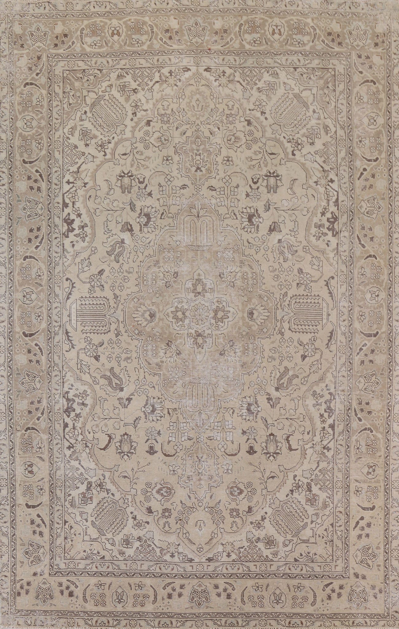 Geometric Tabriz Persian Area Rug 7x10