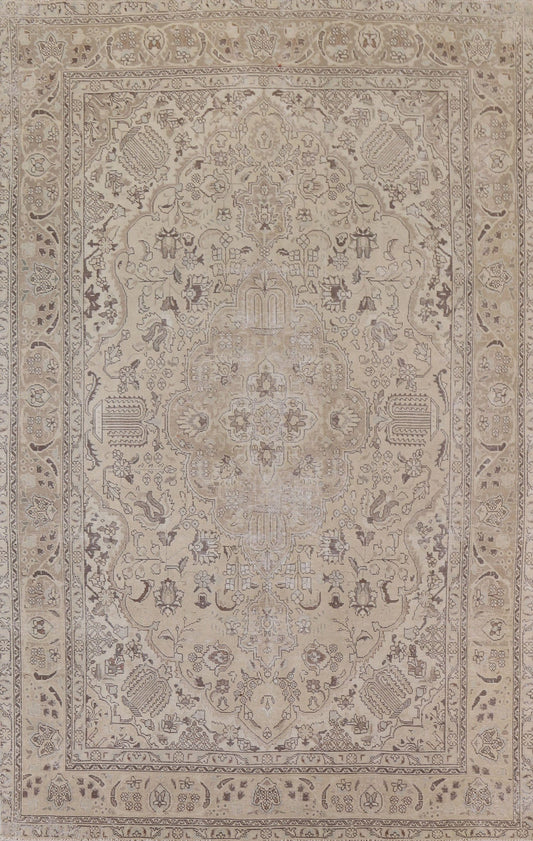 Geometric Tabriz Persian Area Rug 7x10