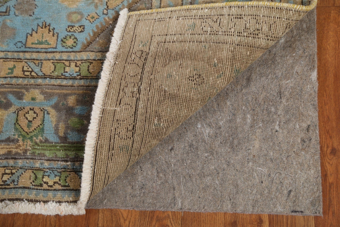 Distressed Over-Dyed Tabriz Persian Area Rug 7x9