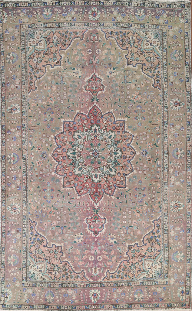 Distressed Tabriz Persian Area Rug 6x10