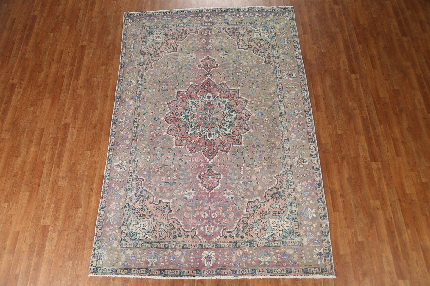 Distressed Tabriz Persian Area Rug 6x10