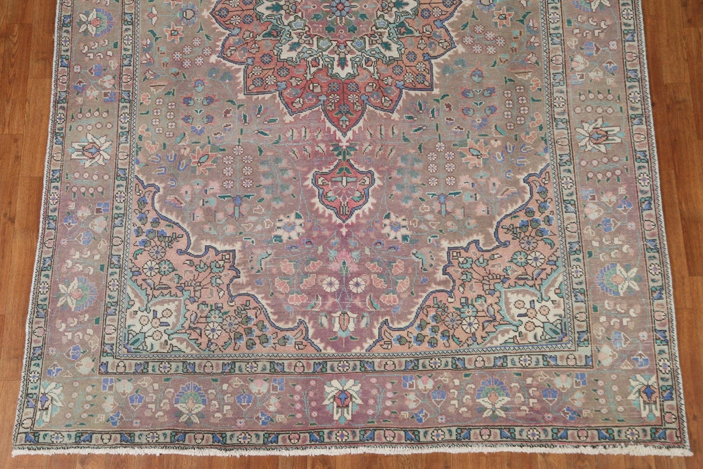 Distressed Tabriz Persian Area Rug 6x10