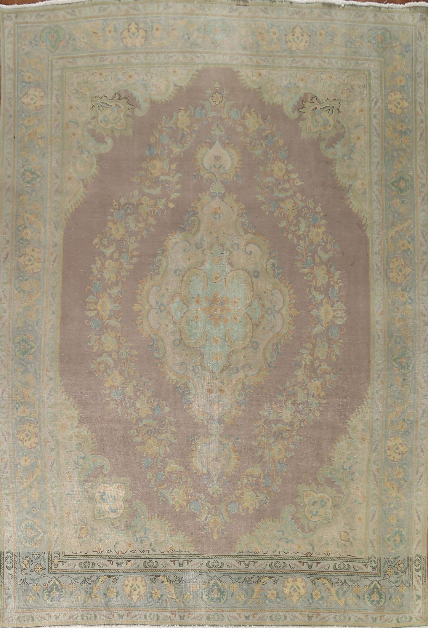 Distressed Over-Dyed Tabriz Persian Area Rug 10x12