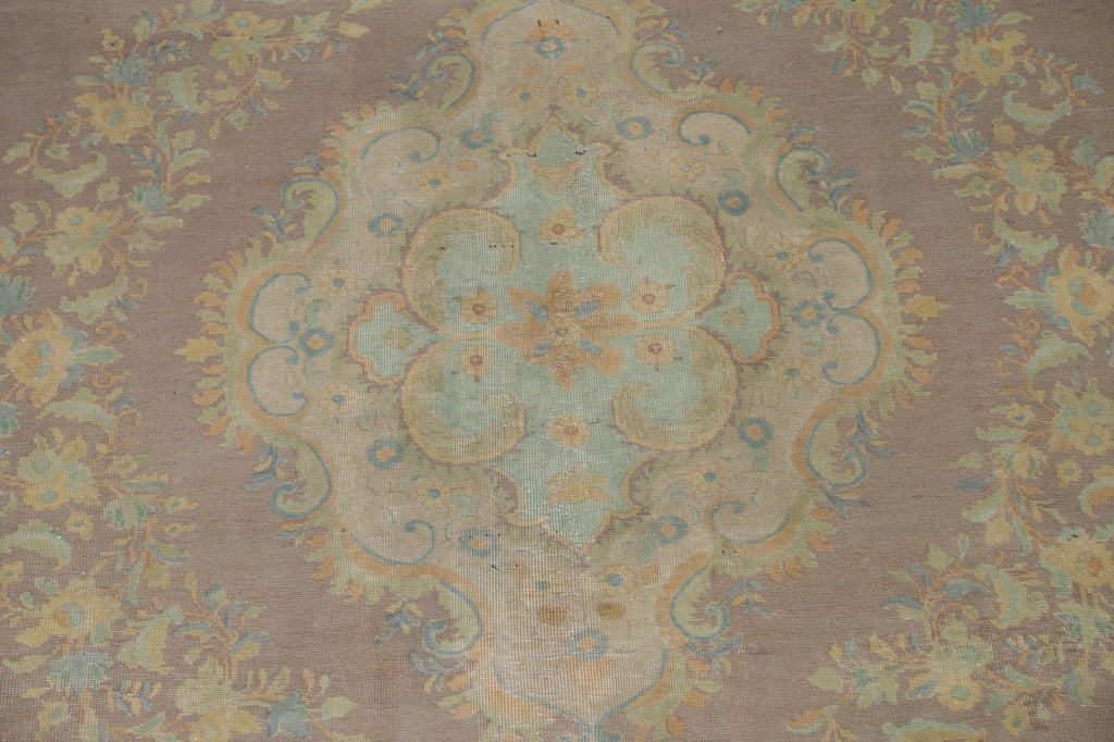 Distressed Over-Dyed Tabriz Persian Area Rug 10x12