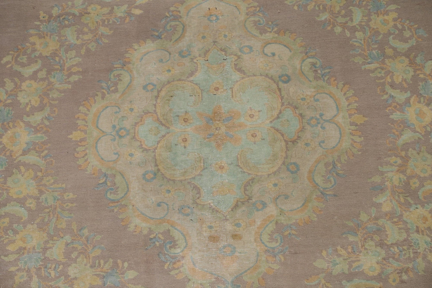 Distressed Over-Dyed Tabriz Persian Area Rug 10x12