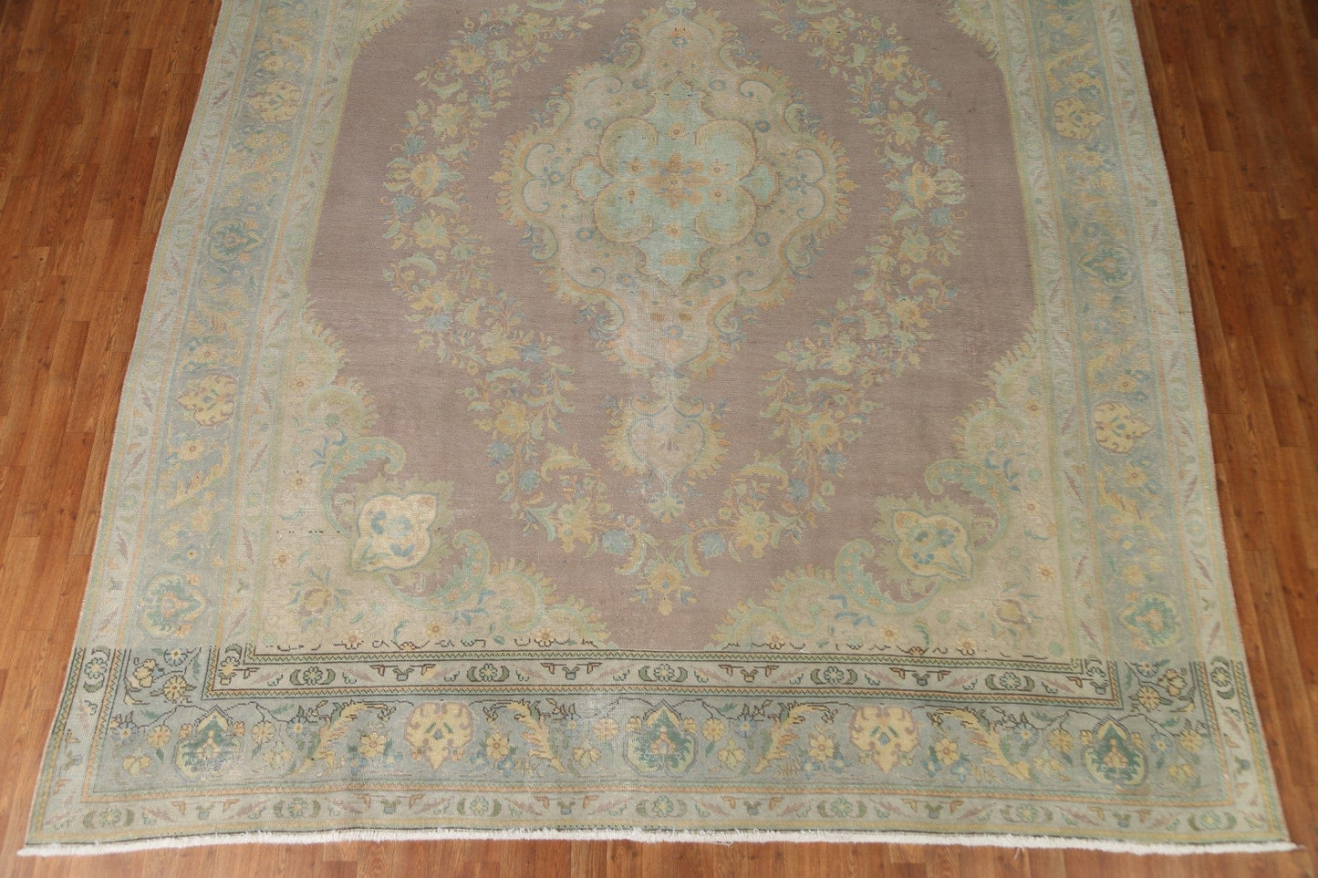 Distressed Over-Dyed Tabriz Persian Area Rug 10x12