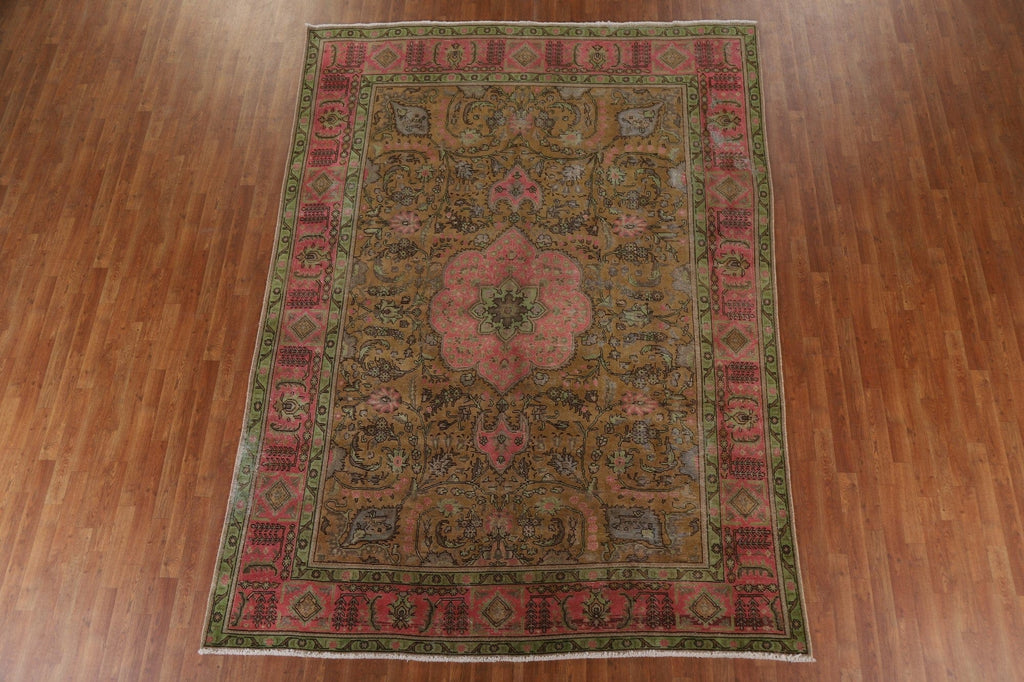 Over-Dyed Tabriz Persian Area Rug 8x11