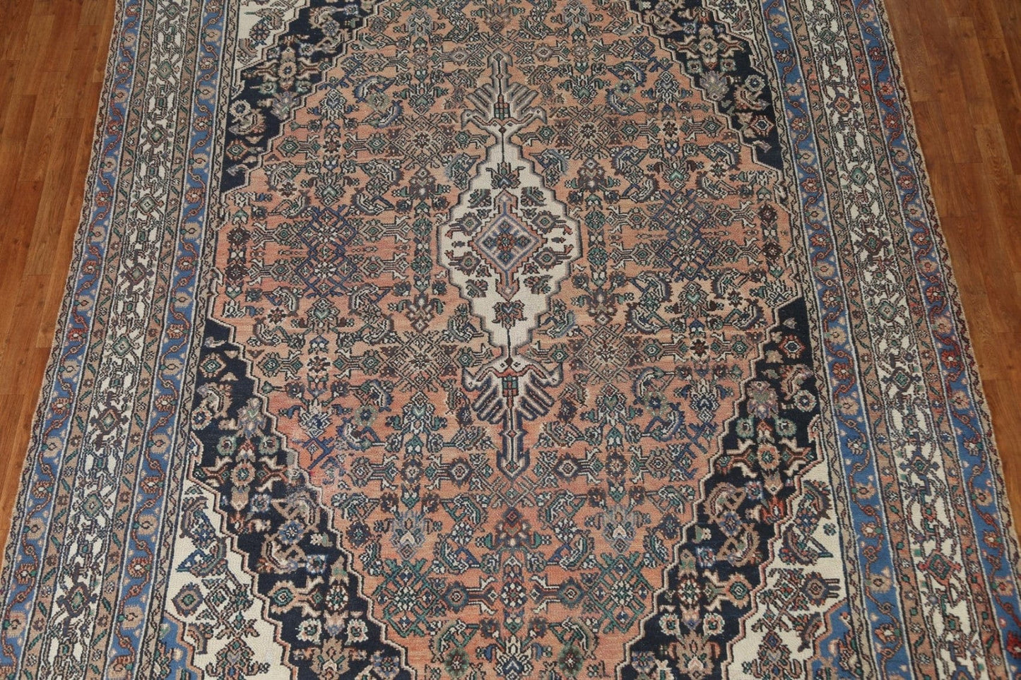 Distressed Hamedan Persian Area Rug 9x12