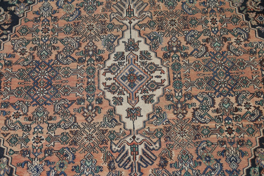 Distressed Hamedan Persian Area Rug 9x12