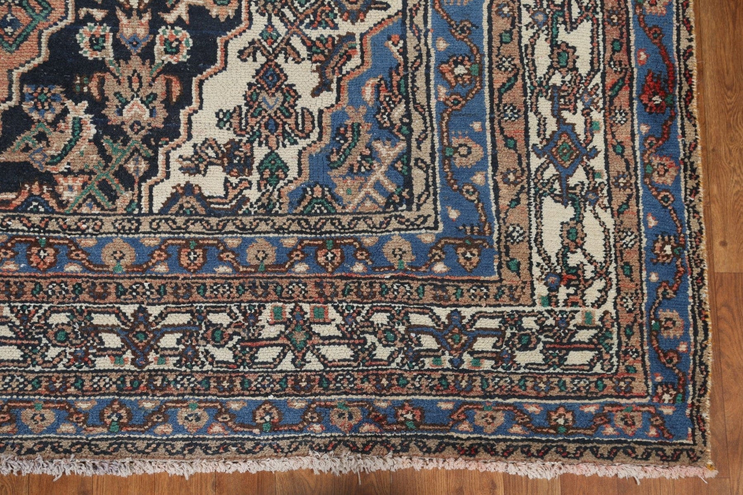 Distressed Hamedan Persian Area Rug 9x12