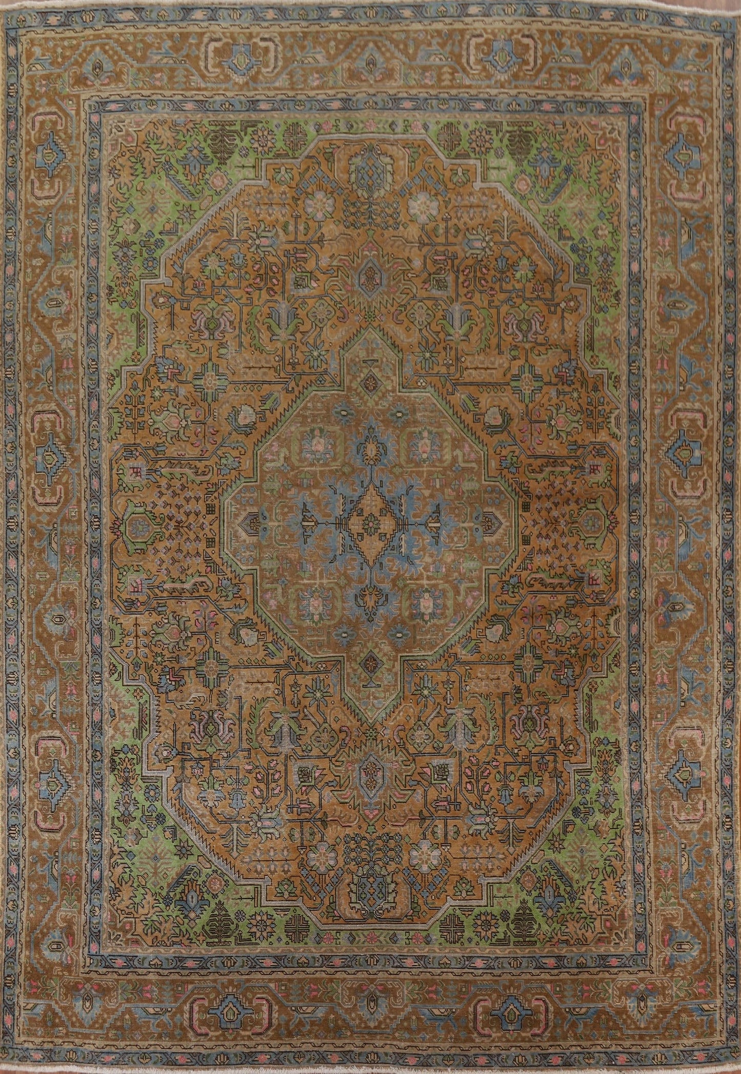 Over-Dyed Tabriz Persian Area Rug 9x13