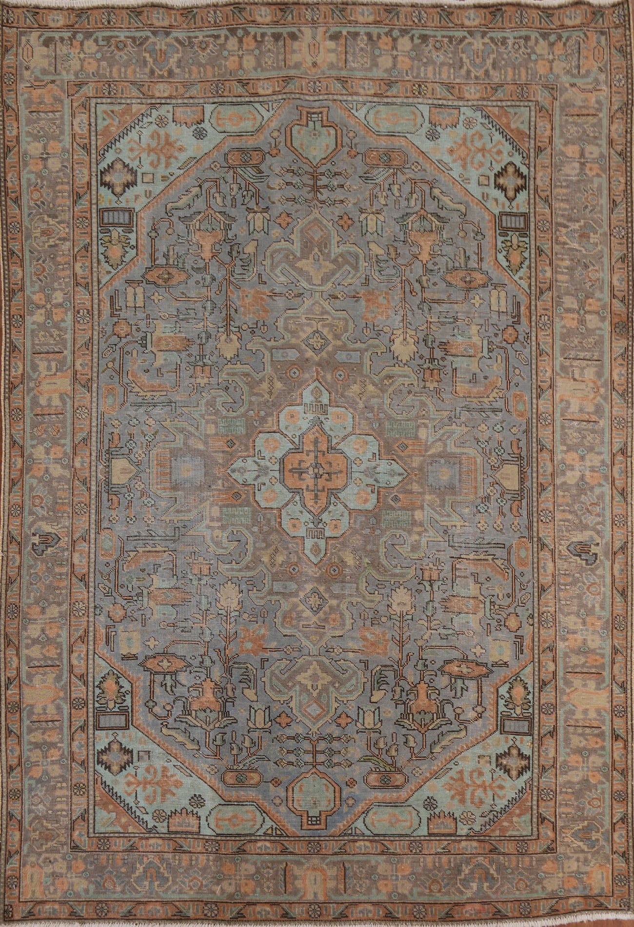 Over-Dyed Tabriz Persian Area Rug 7x9