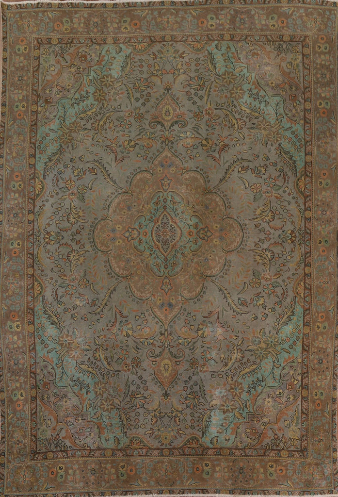 Over-Dyed Tabriz Persian Area Rug 9x13