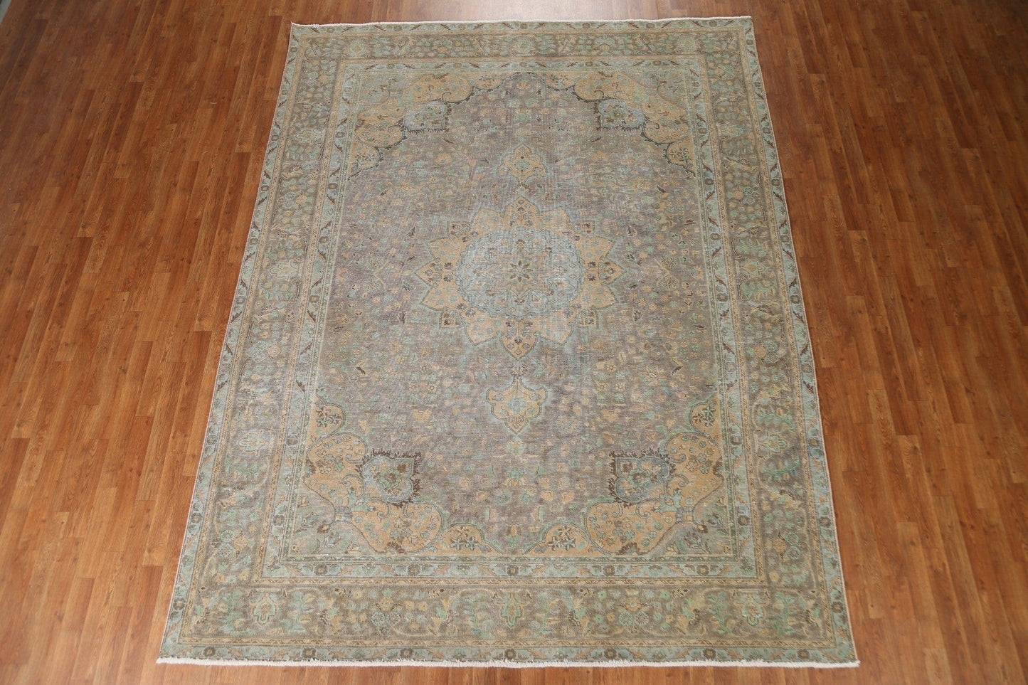 Distressed Over-Dyed Tabriz Persian Area Rug 8x11