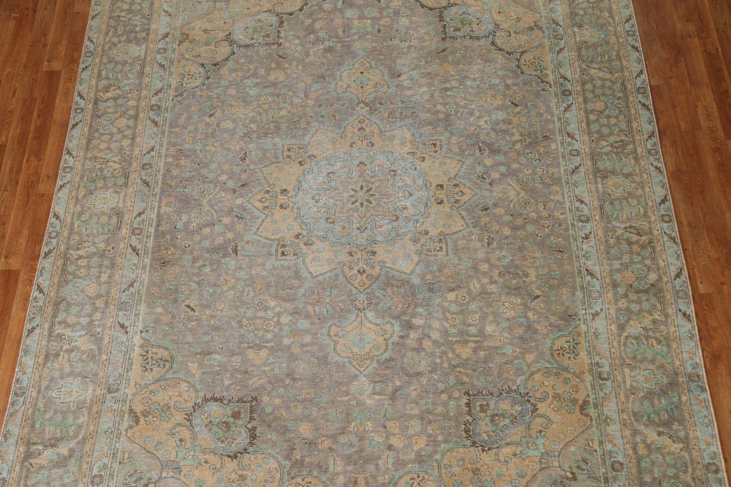 Distressed Over-Dyed Tabriz Persian Area Rug 8x11