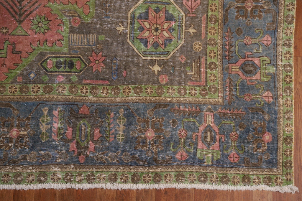 Distressed Over-Dyed Tabriz Persian Area Rug 10x13