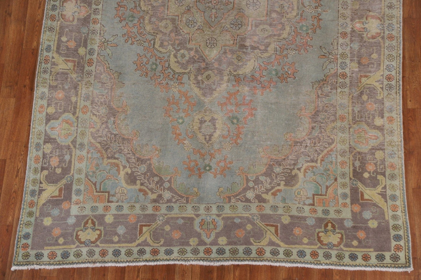 Distressed Over-Dyed Tabriz Persian Area Rug 7x10