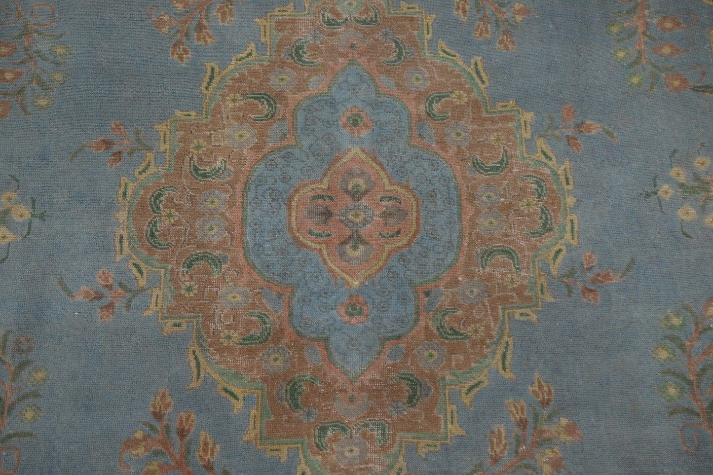 Distressed Over-Dyed Tabriz Persian Area Rug 10x13