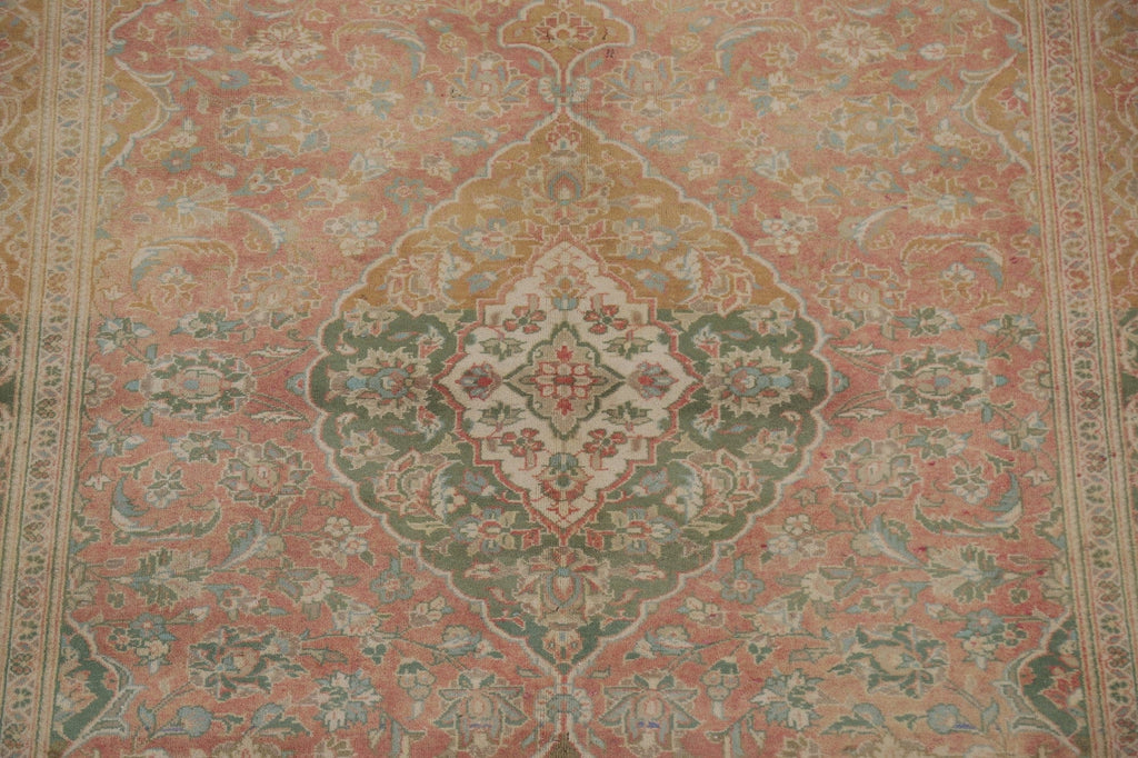 Distressed Over-Dyed Mashad Persian Area Rug 7x10