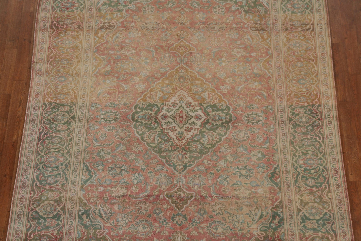 Distressed Over-Dyed Mashad Persian Area Rug 7x10