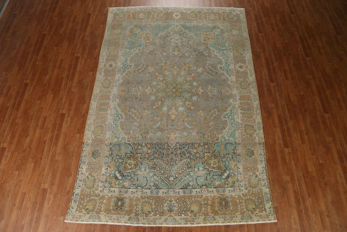 Distressed Over-Dyed Tabriz Persian Area Rug 8x11