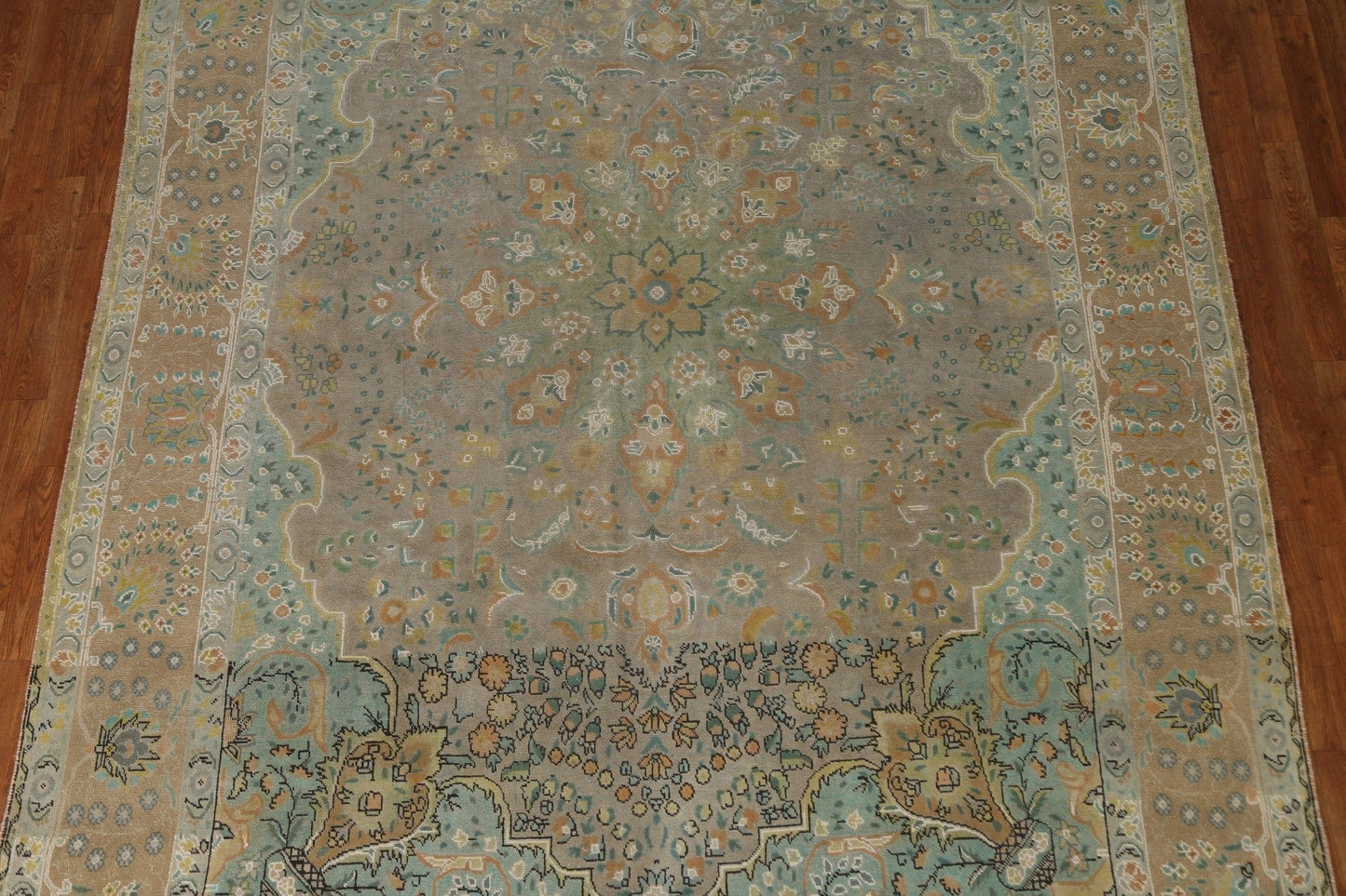 Distressed Over-Dyed Tabriz Persian Area Rug 8x11