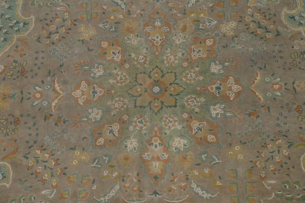 Distressed Over-Dyed Tabriz Persian Area Rug 8x11