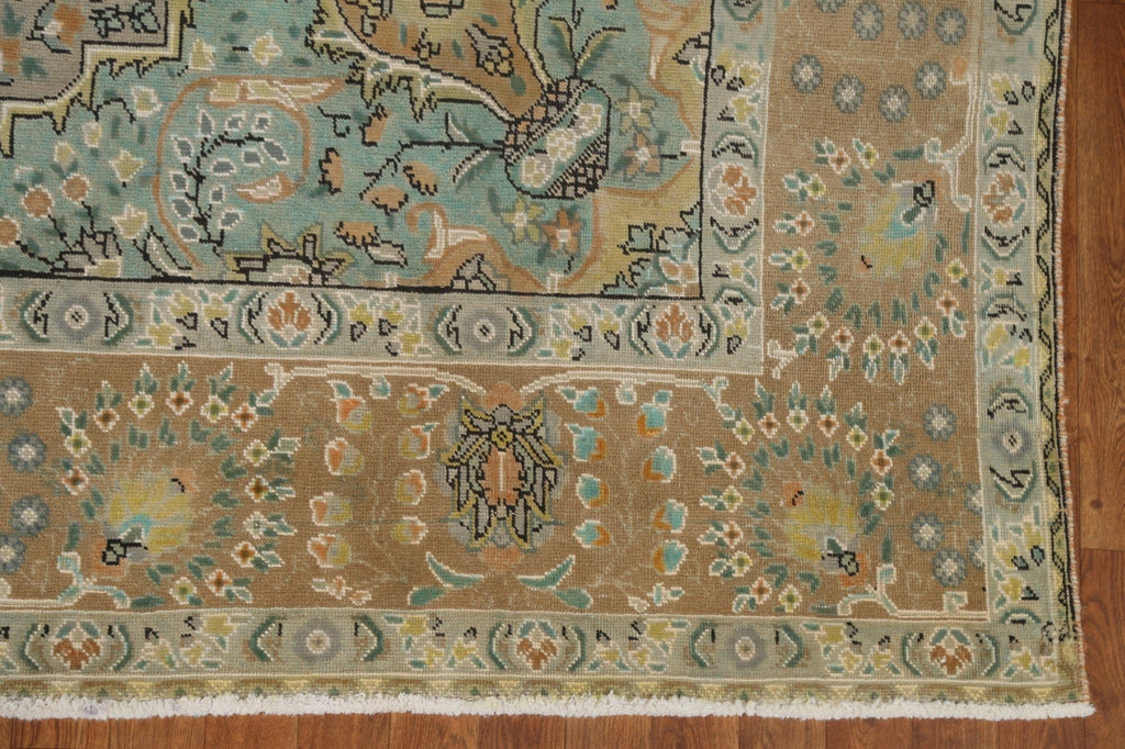 Distressed Over-Dyed Tabriz Persian Area Rug 8x11