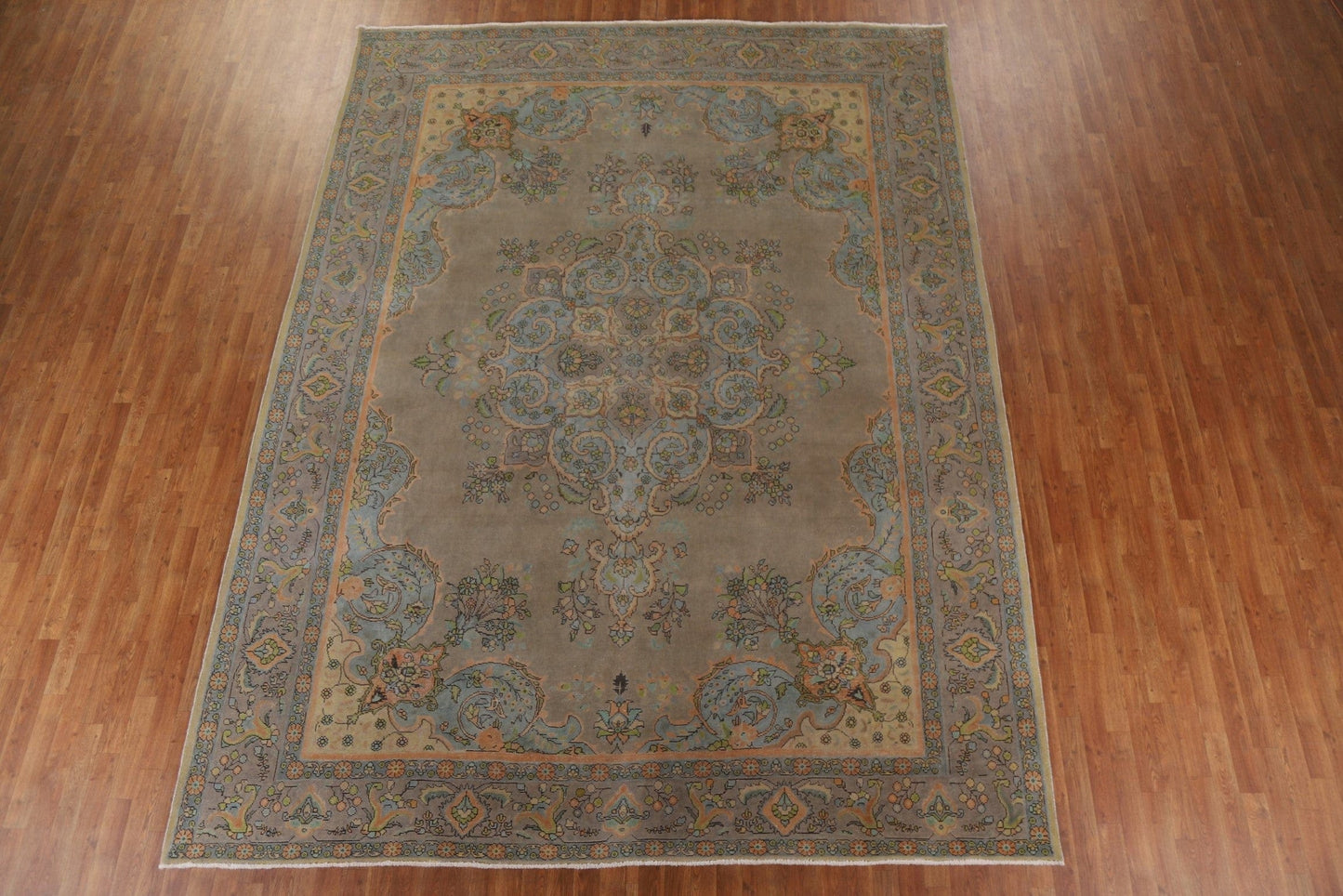 Distressed Over-Dyed Tabriz Persian Area Rug 10x13