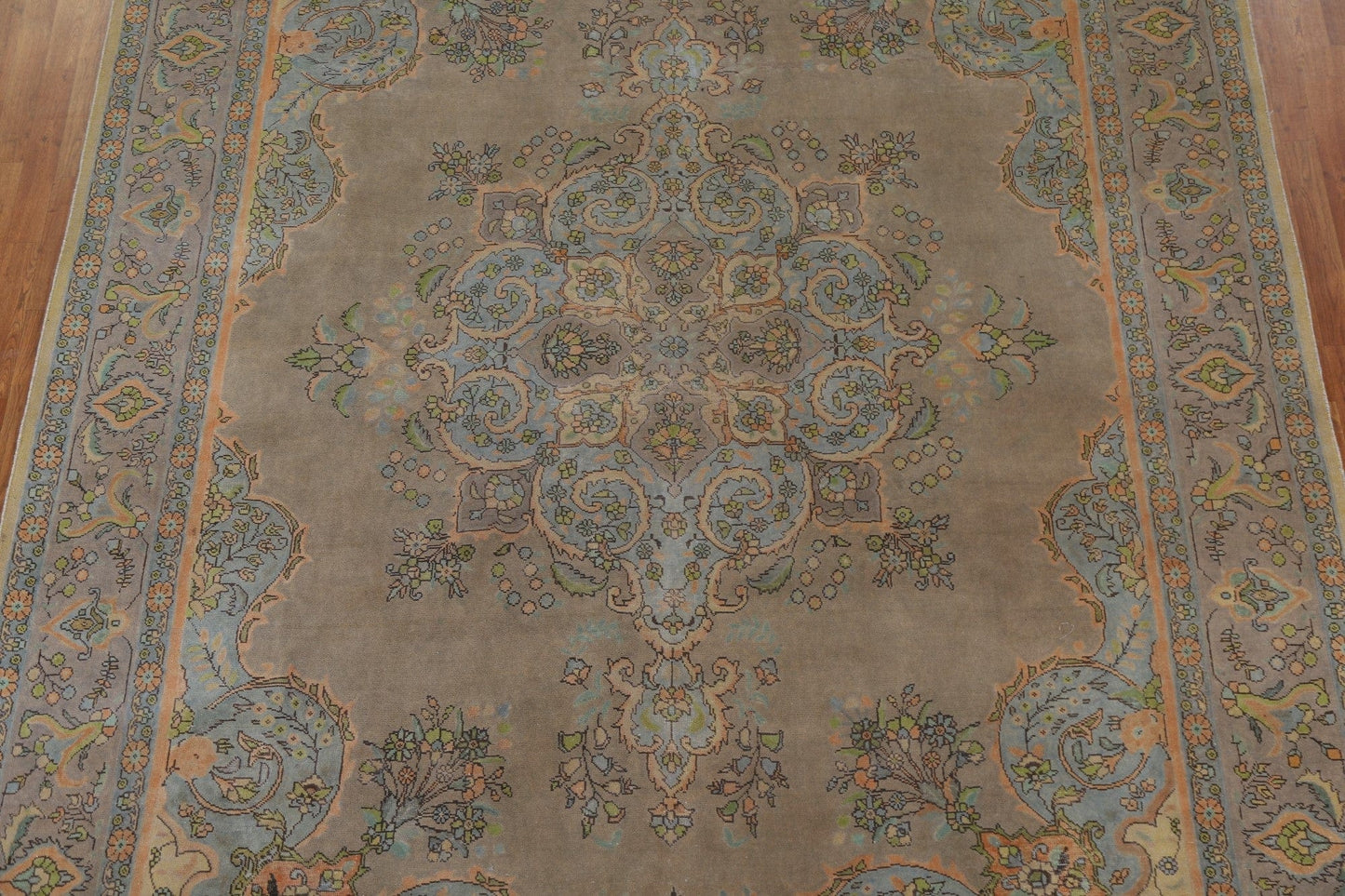 Distressed Over-Dyed Tabriz Persian Area Rug 10x13