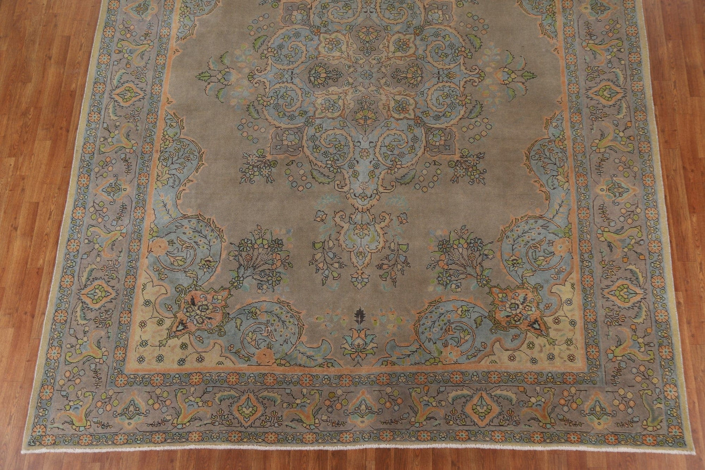 Distressed Over-Dyed Tabriz Persian Area Rug 10x13