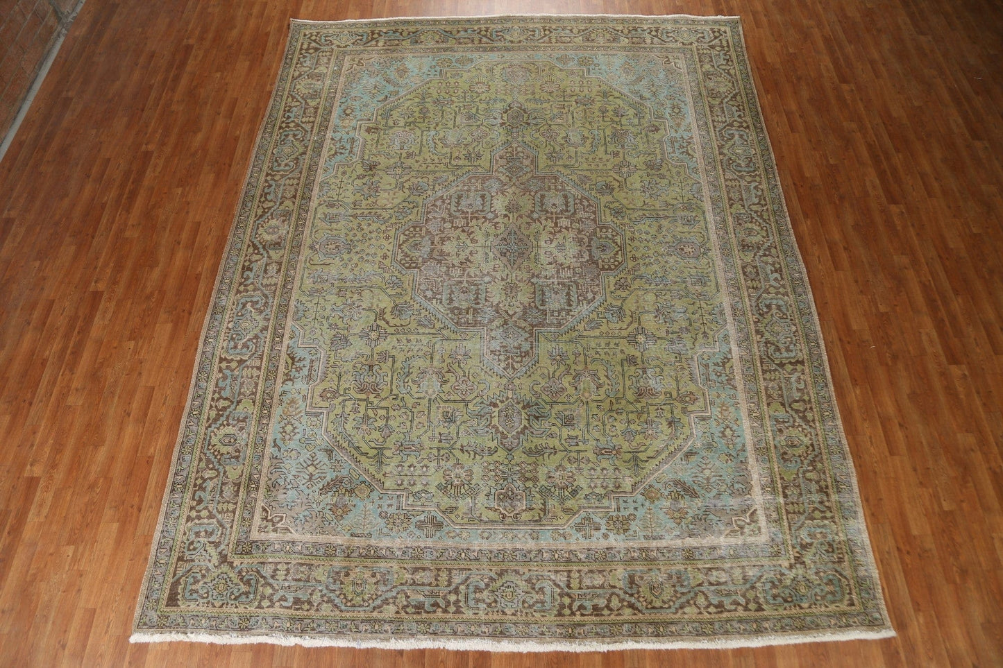 Distressed Over-Dyed Tabriz Persian Area Rug 10x13