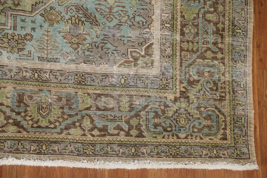 Distressed Over-Dyed Tabriz Persian Area Rug 10x13