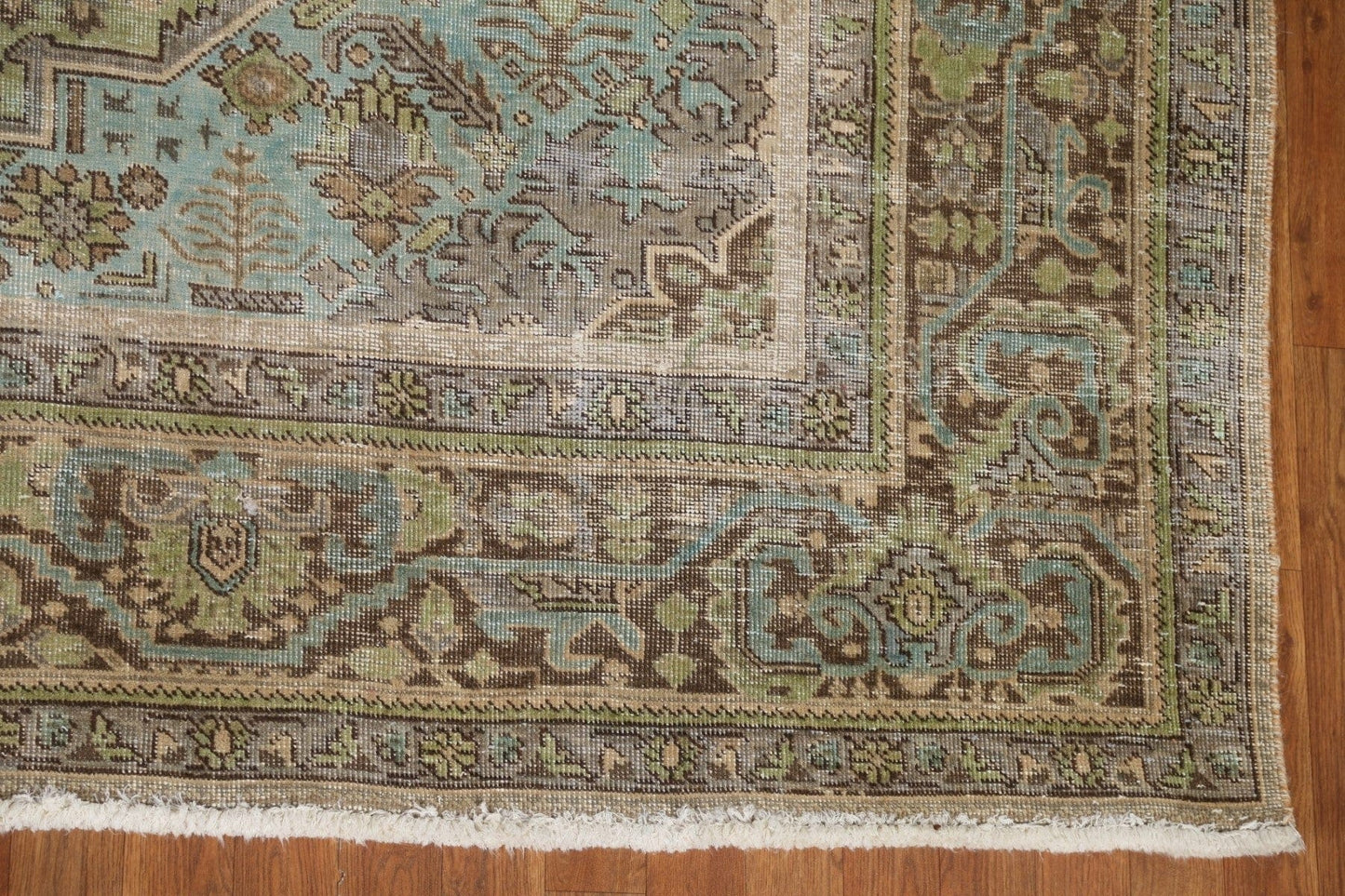 Distressed Over-Dyed Tabriz Persian Area Rug 10x13