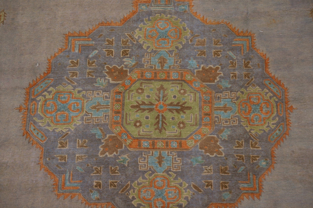 Distressed Over-Dyed Tabriz Persian Area Rug 9x12