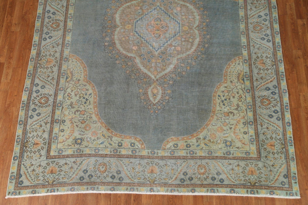 Distressed Over-Dyed Tabriz Persian Area Rug 8x11