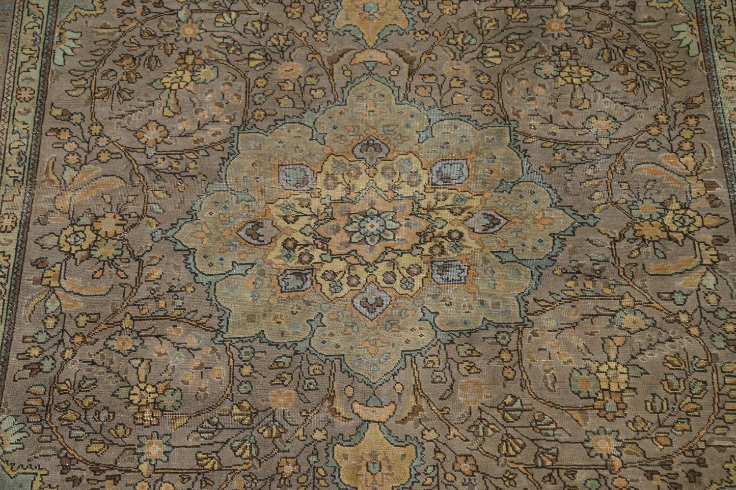 Distressed Over-Dyed Tabriz Persian Area Rug 8x11