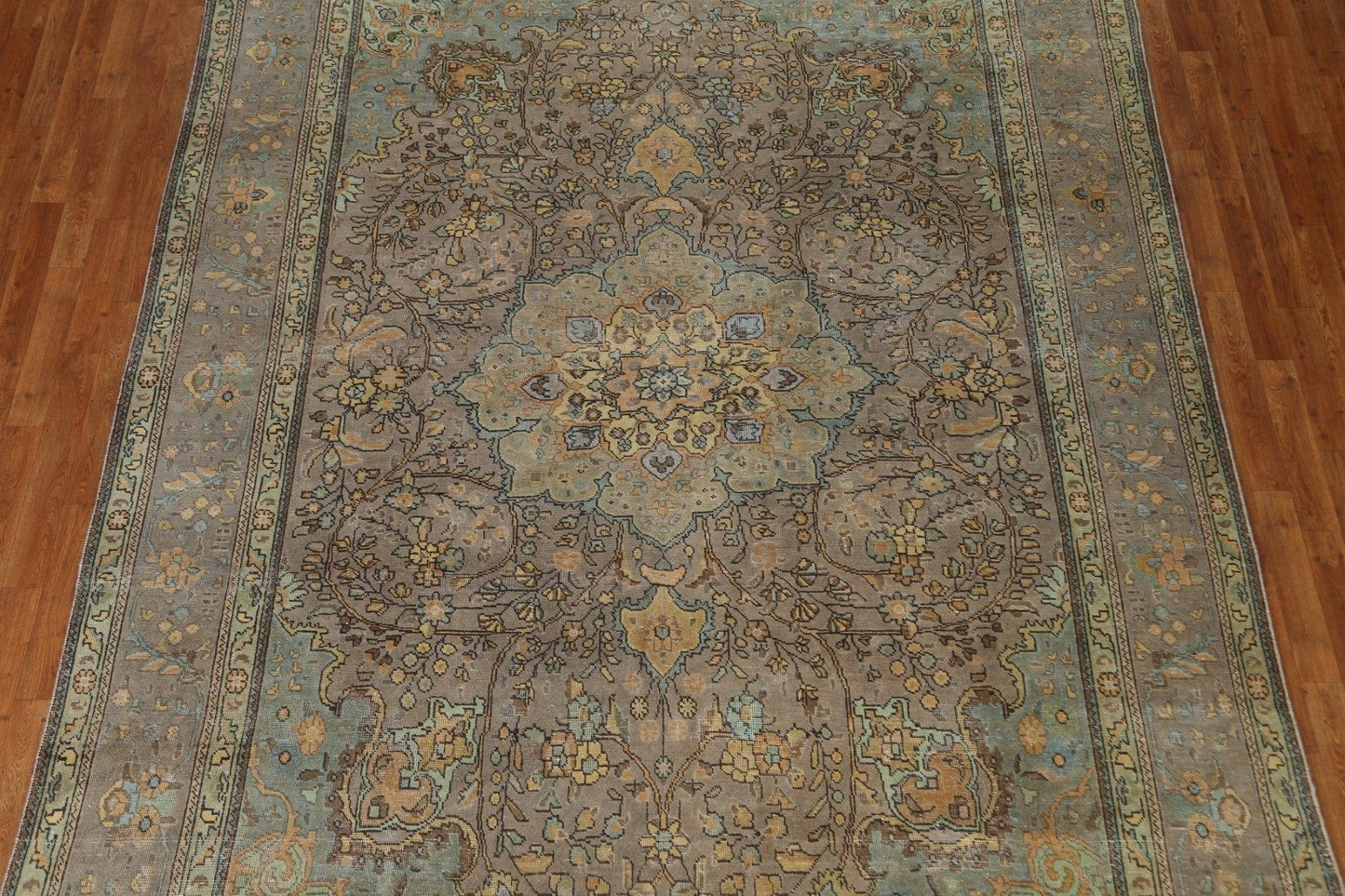 Distressed Over-Dyed Tabriz Persian Area Rug 8x11