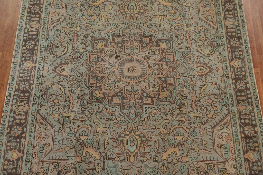 Distressed Over-Dyed Tabriz Persian Area Rug 8x11