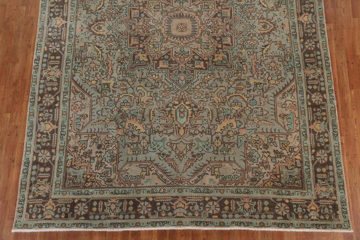 Distressed Over-Dyed Tabriz Persian Area Rug 8x11