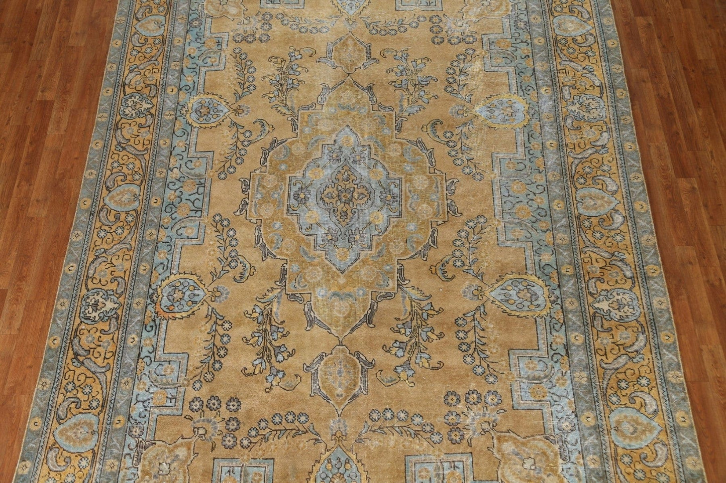 Distressed Over-Dyed Tabriz Persian Area Rug 8x12