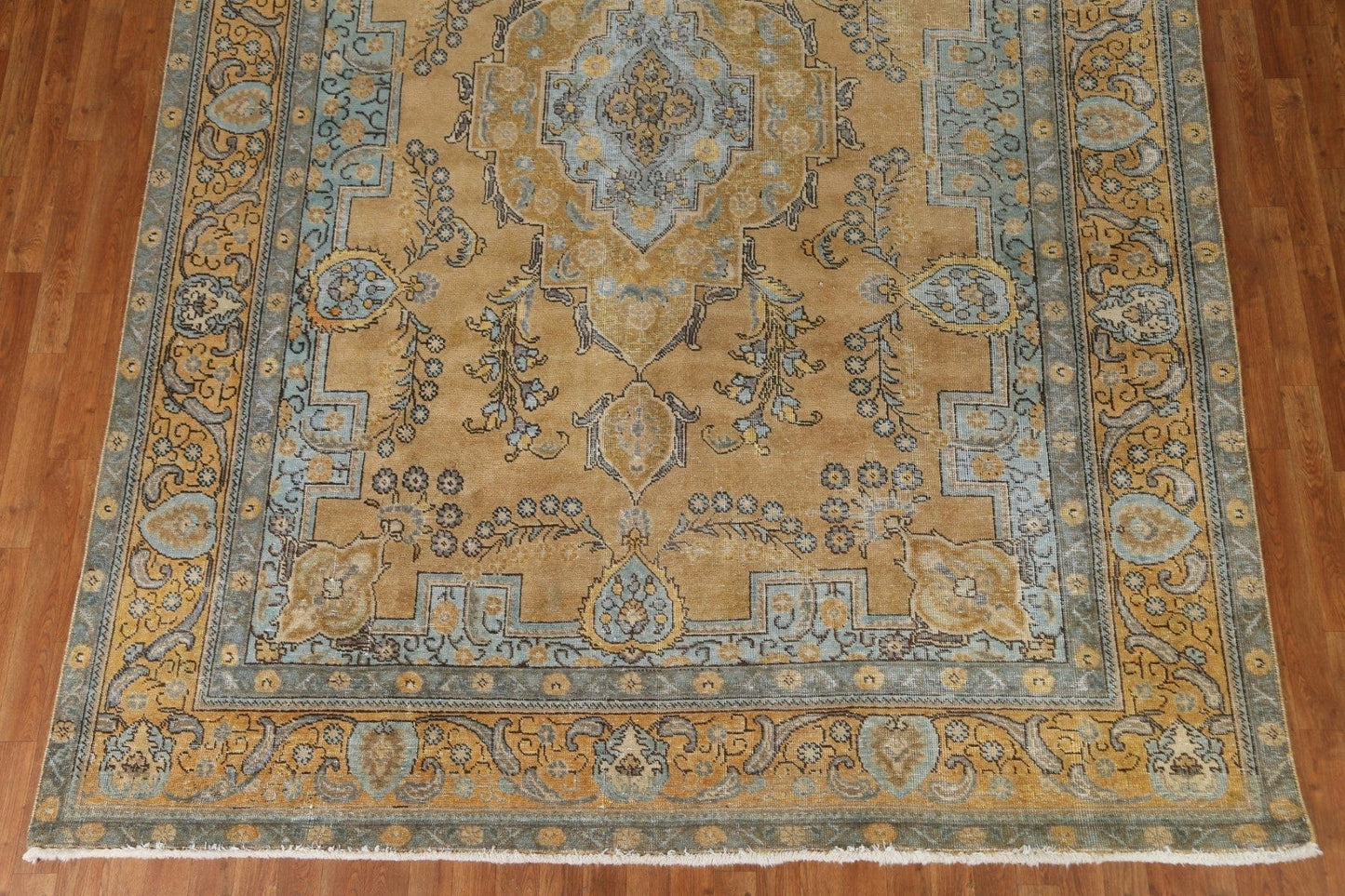 Distressed Over-Dyed Tabriz Persian Area Rug 8x12