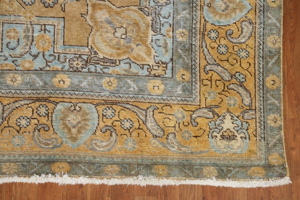 Distressed Over-Dyed Tabriz Persian Area Rug 8x12