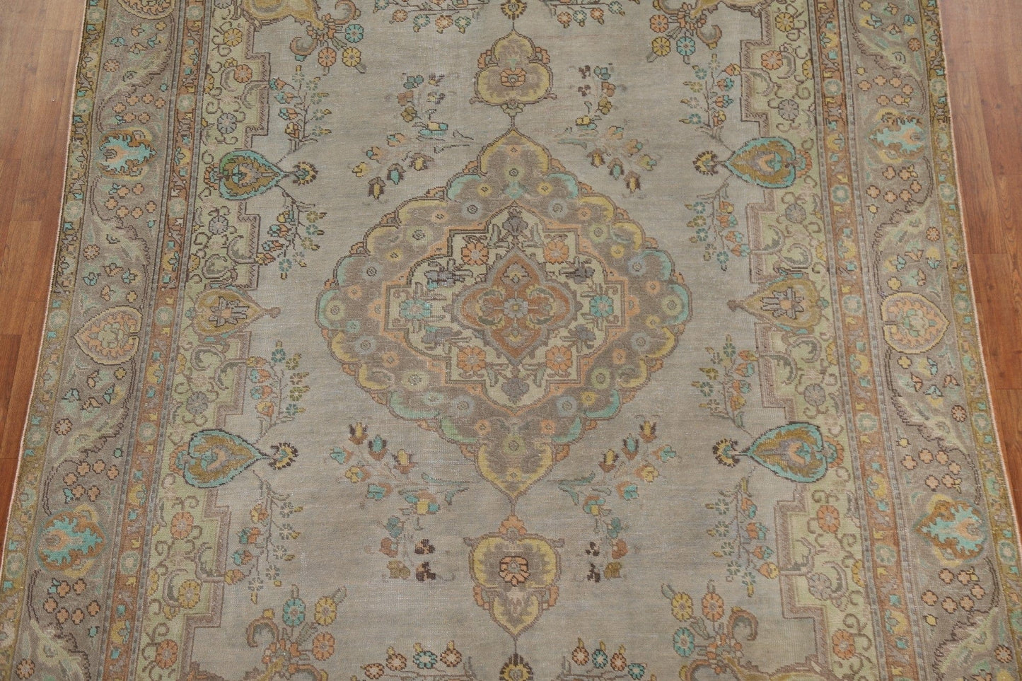 Distressed Over-Dyed Tabriz Persian Area Rug 8x11