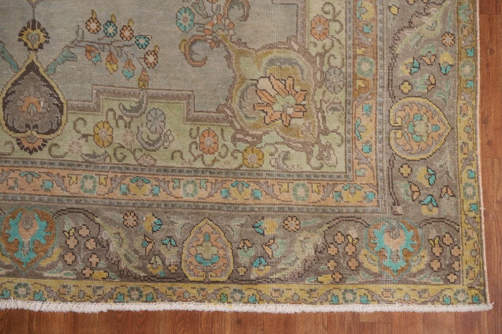 Distressed Over-Dyed Tabriz Persian Area Rug 8x11