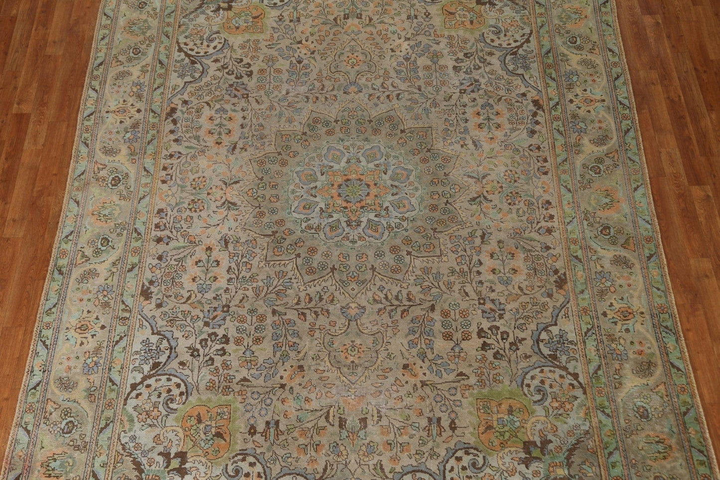 Distressed Over-Dyed Tabriz Persian Area Rug 8x11