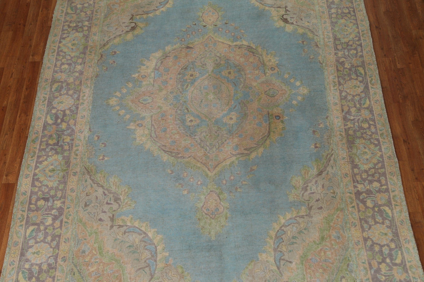 Distressed Over-Dyed Tabriz Persian Area Rug 8x11