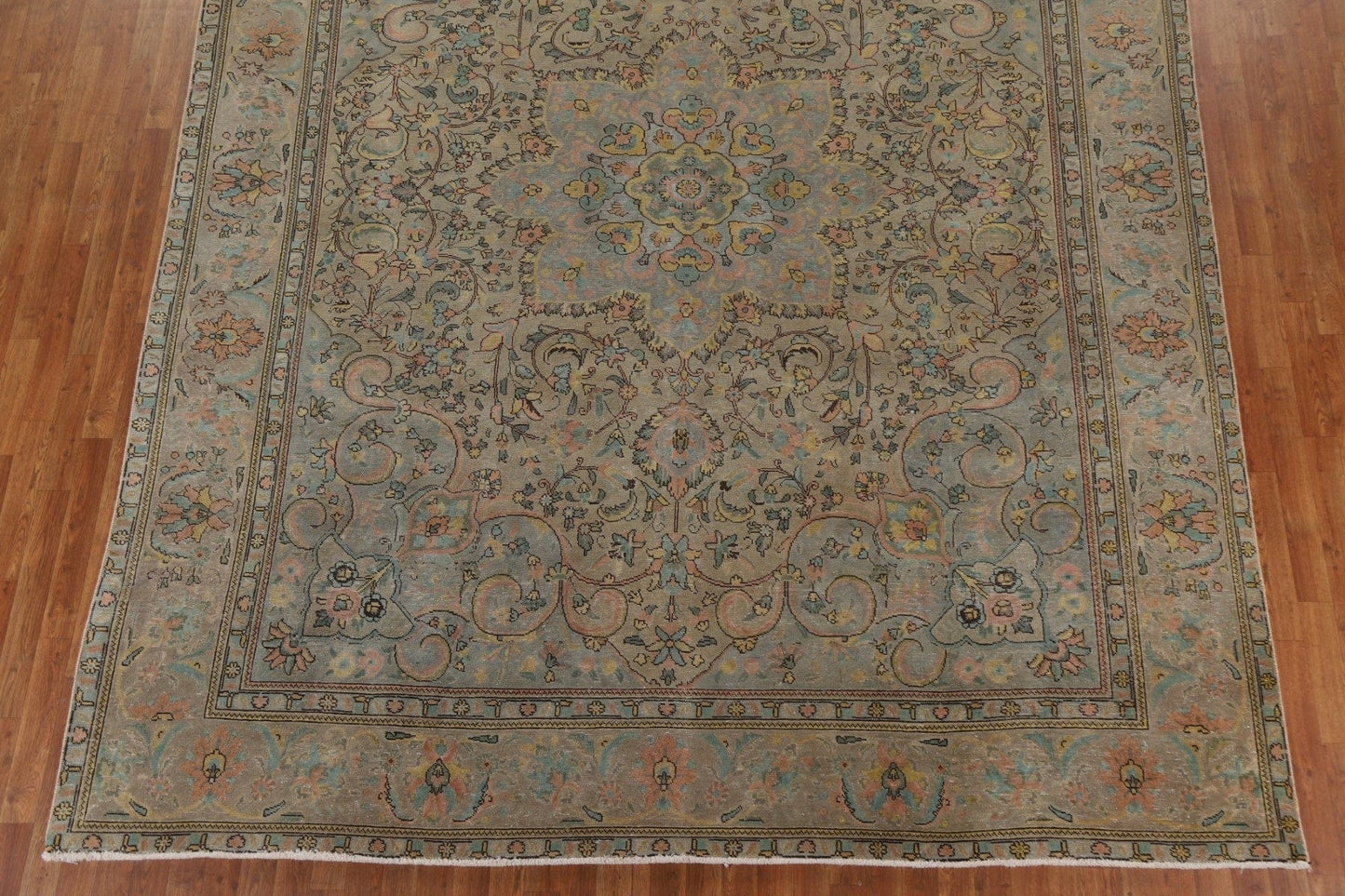 Distressed Over-Dyed Tabriz Persian Area Rug 10x12