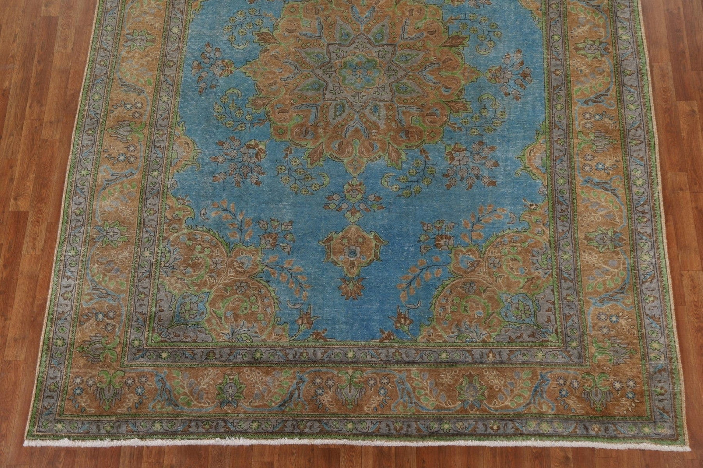 Distressed Over-Dyed Tabriz Persian Area Rug 8x11