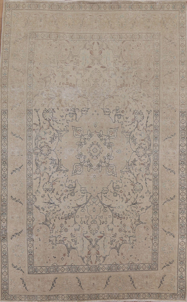 Distressed Tabriz Persian Area Rug 6x10